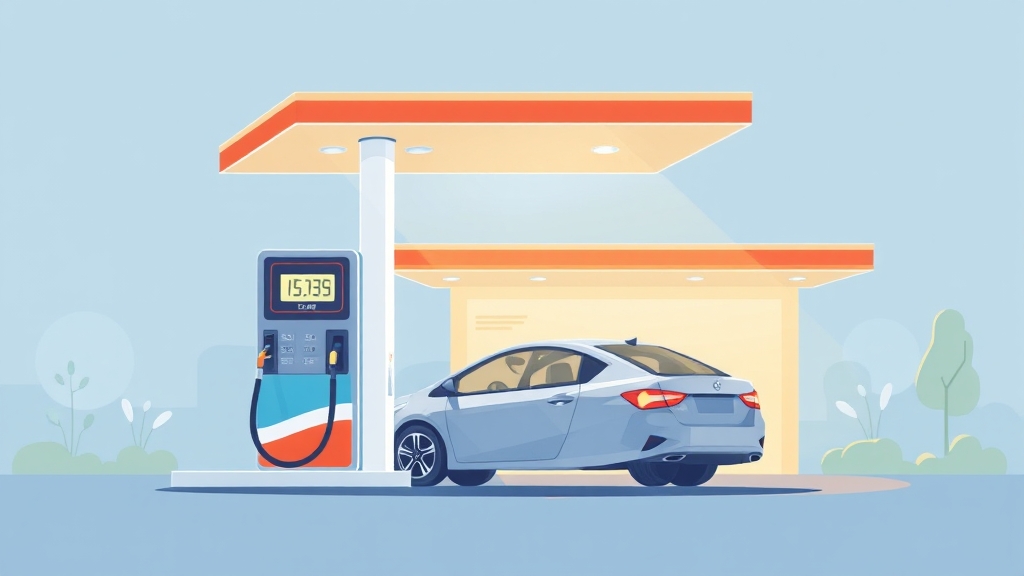 유류구매카드 발급 및 사용법 (illustration 스타일)