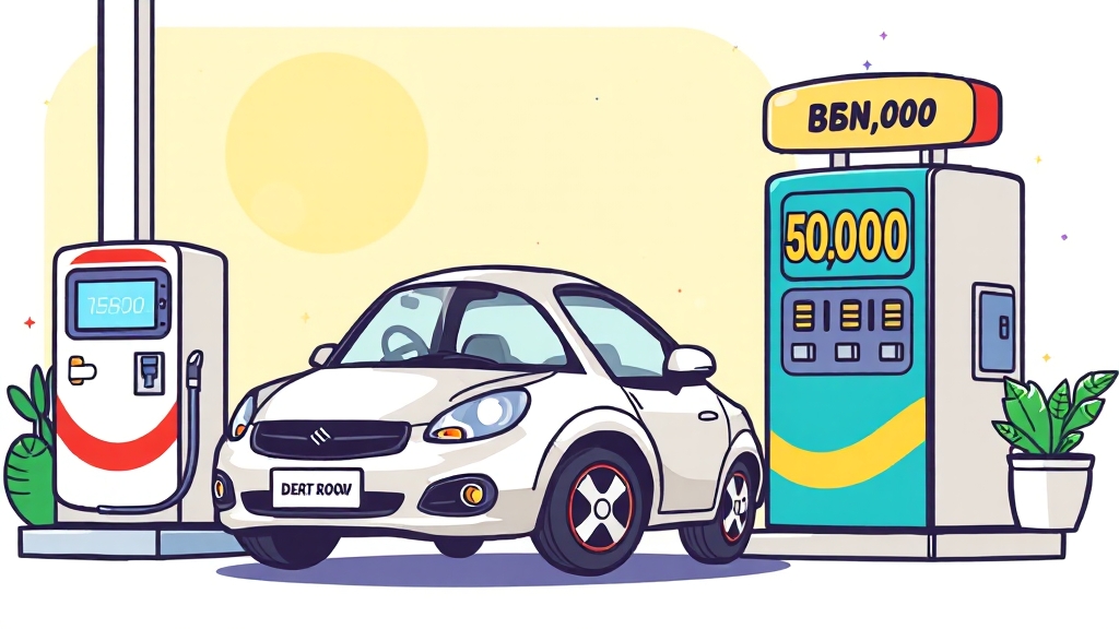 유류비 절감 혜택 극대화 (cartoon 스타일)