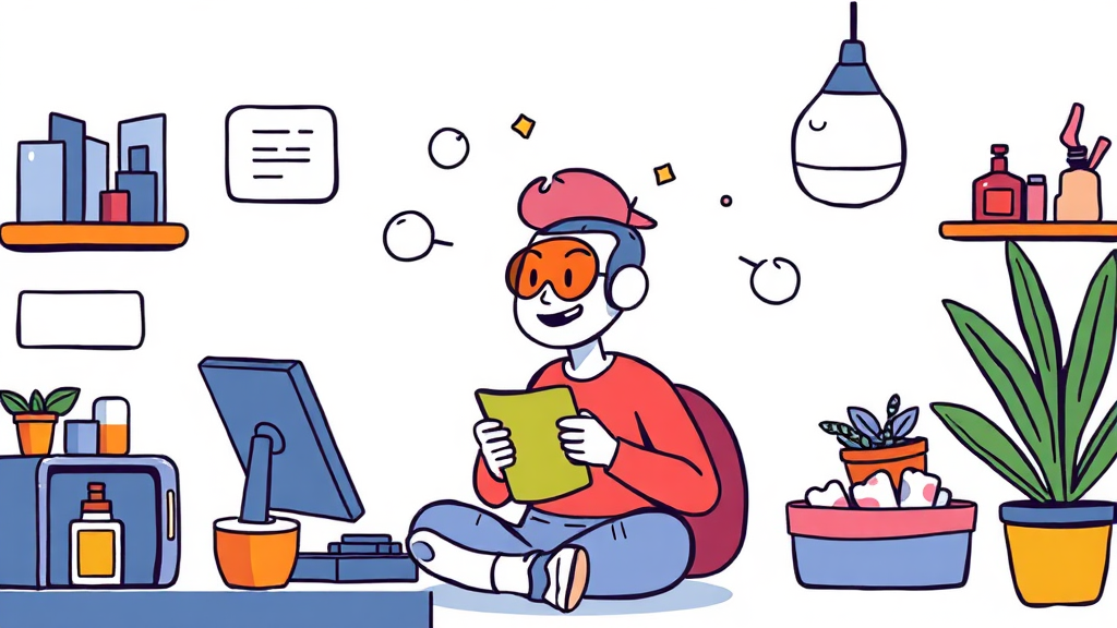 AI 시대 소비 트렌드 10대 키워드 (cartoon 스타일)