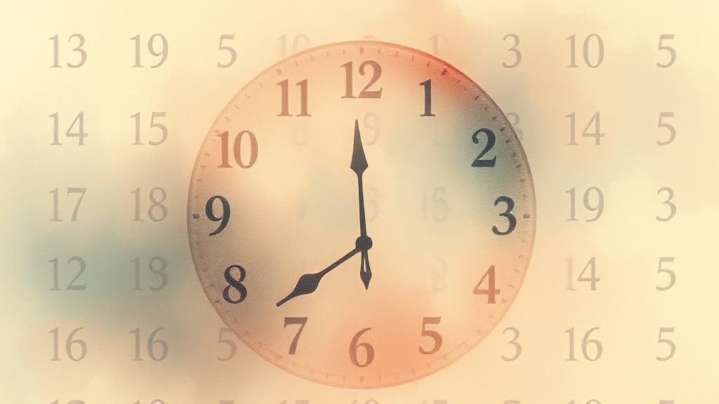 반복되는 숫자 현상: 궁금증 (watercolor 스타일)