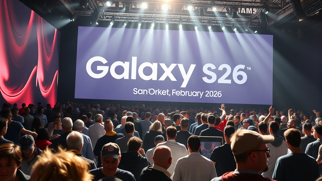 S26 출시일은 언제? (realistic 스타일)