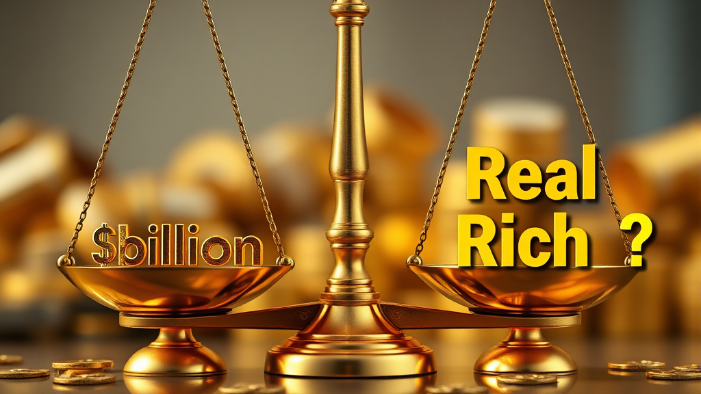 상위 10% 기준, 체감 부와 괴리 (realistic 스타일)