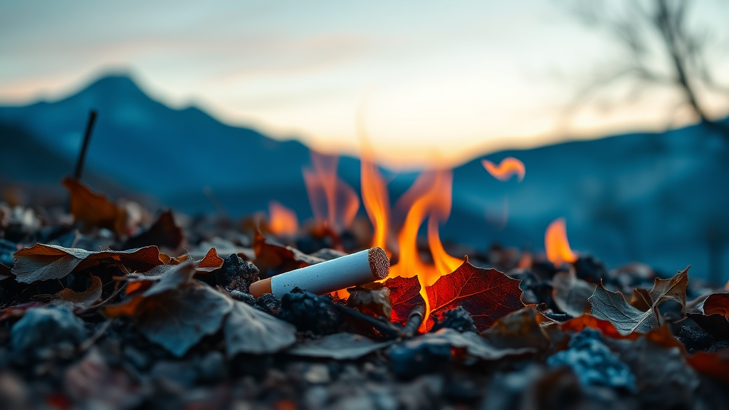 2026 산불 예방 및 대처 요령 가이드: 입산 수칙부터 상황별 대피 방법까지 3 산행 중 화기 금지 (realistic 스타일)