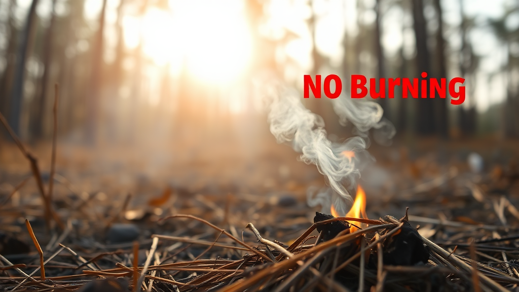 2026 산불 예방 및 대처 요령 가이드: 입산 수칙부터 상황별 대피 방법까지 4 산림 인접 지역 소각 금지 (realistic 스타일)