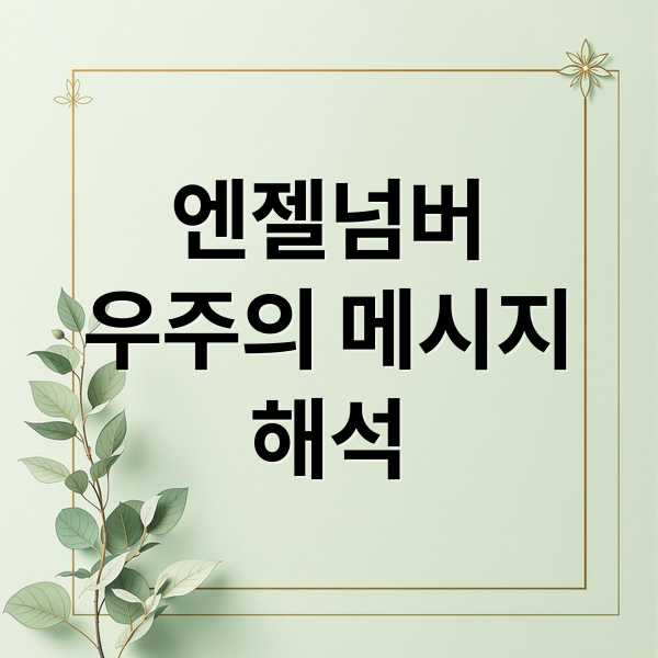 엔젤넘버: 반복되는 숫자의 의미, 우주의 메시지를 해석하는 방법