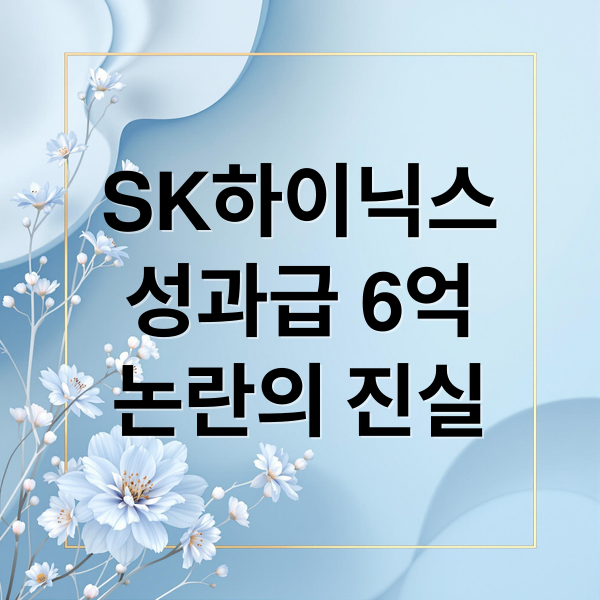 SK하이닉스 성과급 6억 논란, 퇴직금 계산 & 실수령액 A to Z