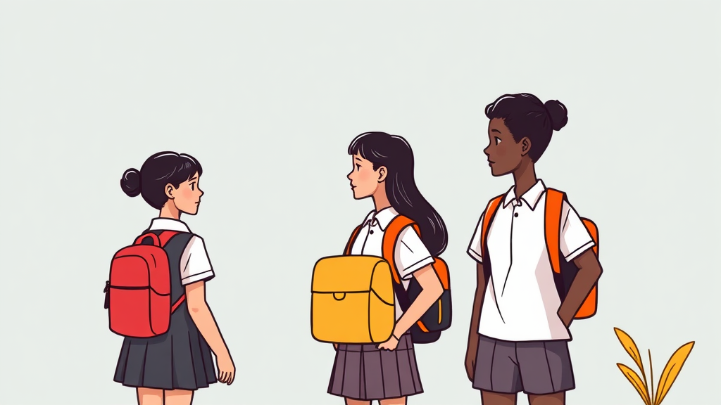 미래 교복 시장의 변화와 전망 (illustration 스타일)