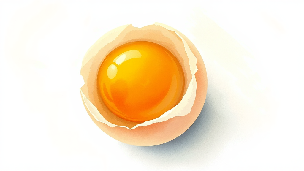 신선하고 건강한 계란 고르는 최종 팁 (watercolor 스타일)