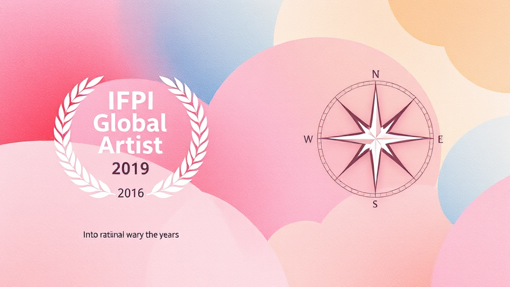 IFPI 글로벌 아티스트 차트: 세계 음악 시장의 나침반 (watercolor 스타일)