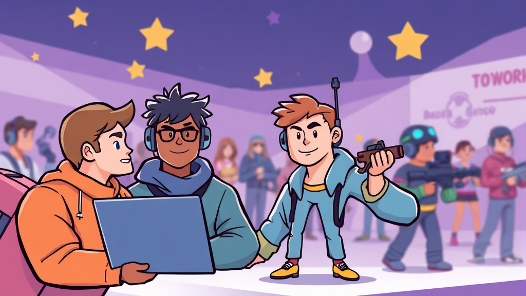 게임처럼 평가받는 지원자의 '스킬'과 '실력' (cartoon 스타일)