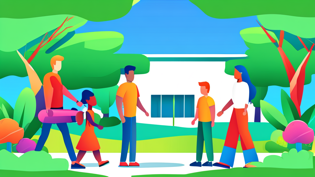 학교, 관공서, 은행은 어떻게 운영되나요? (cartoon 스타일)