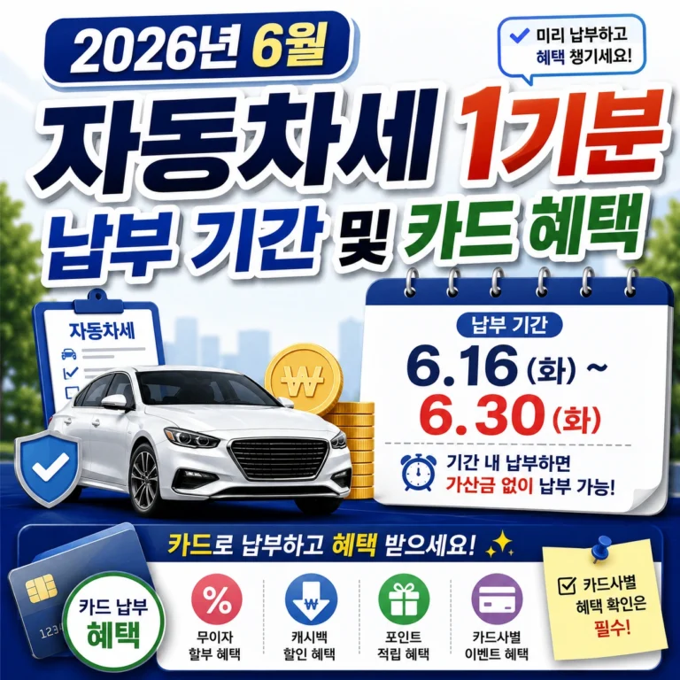 자동차세 1기분 납부 섬네일
