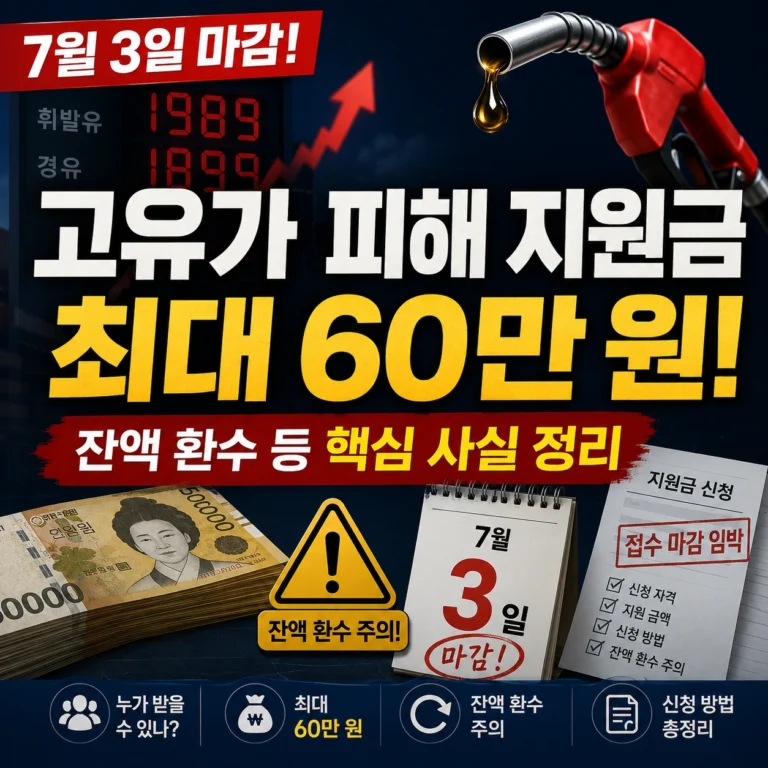 7월 3일 마감 고유가 피해 지원금 섬네일