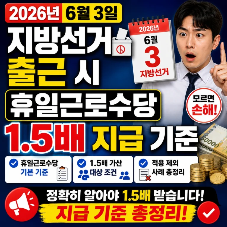 지방선거 출근 시 휴일근로수당 섬네일