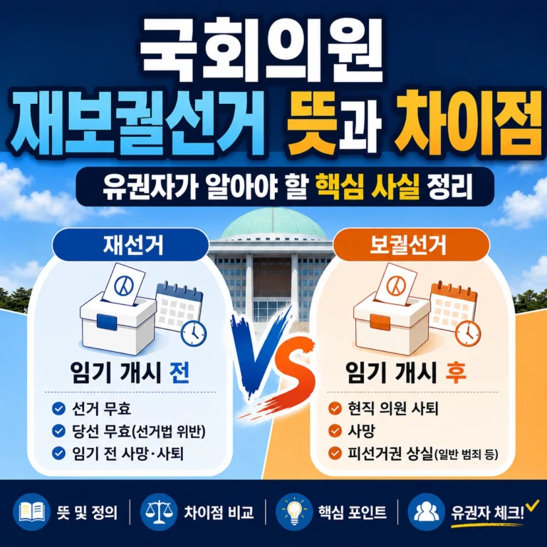 국회의원 재보궐선거 뜻과 차이점 섬네일