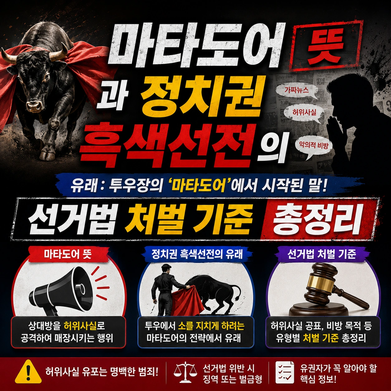 마타도어 뜻과 정치권 흑색선전의 유래 섬네일