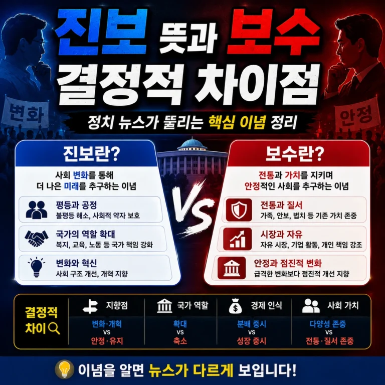 진보 보수 뜻과 결정적 차이점 섬네일