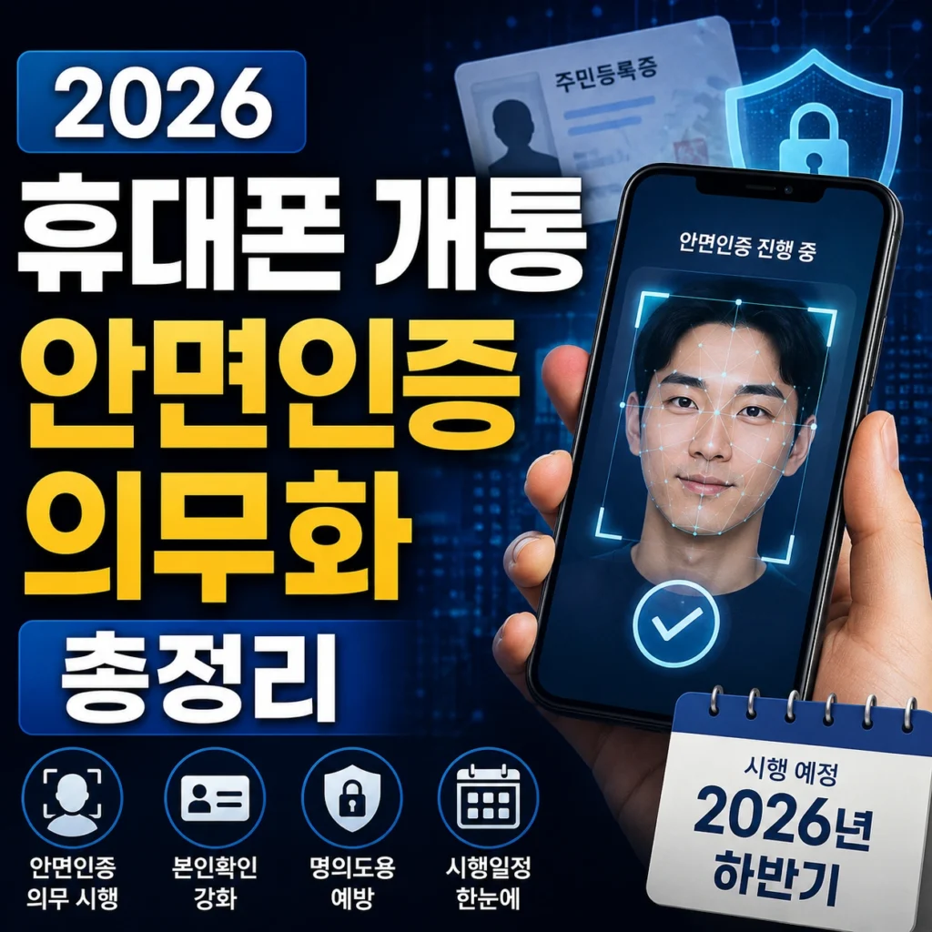 2026 휴대폰 개통 안면인증 의무화 섬네일
