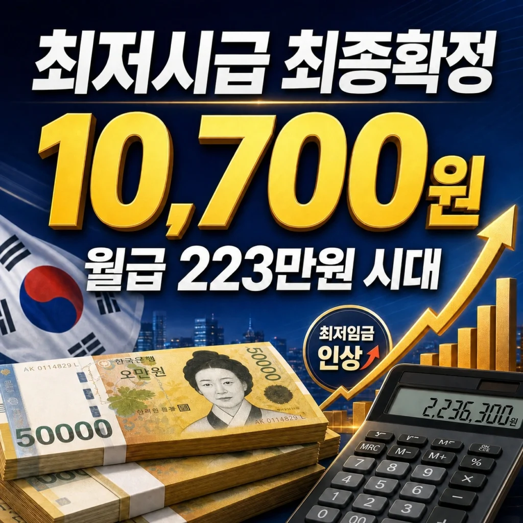 2027년 최저시급 1만 700원 최종 확정