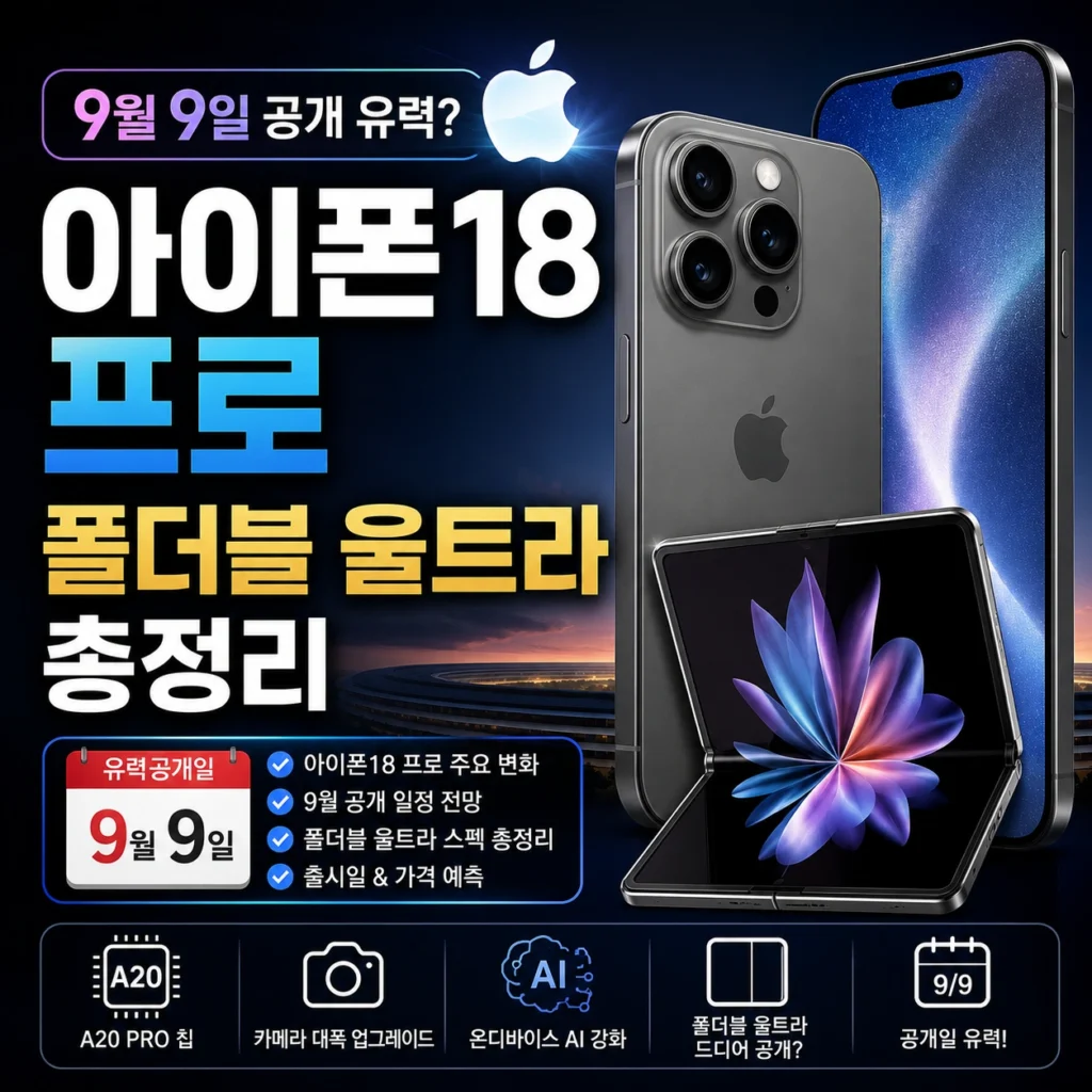 아이폰18 프로 9월 9일 공개 유력? 섬네일