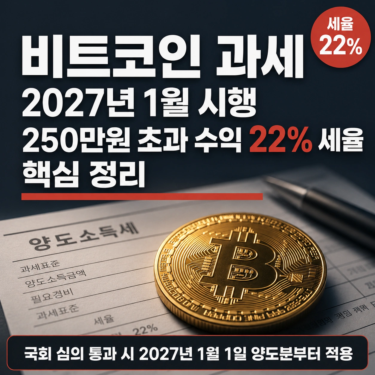 비트코인 과세 2027년 1월 시행: 250만원 초과 수익 22% 세율 핵심 정리 16 비트코인 과세 2027년 1월 시행: 250만원 초과 수익 22% 세율 핵심 정리