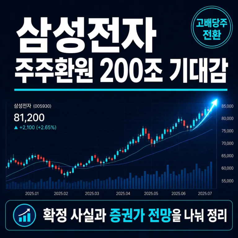 삼성전자 주주환원 200조 기대감 정리